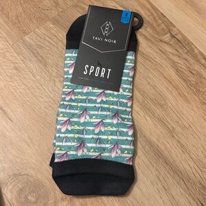 Tavi Noir Women's Floral Low-Rise Socks - Black and Green